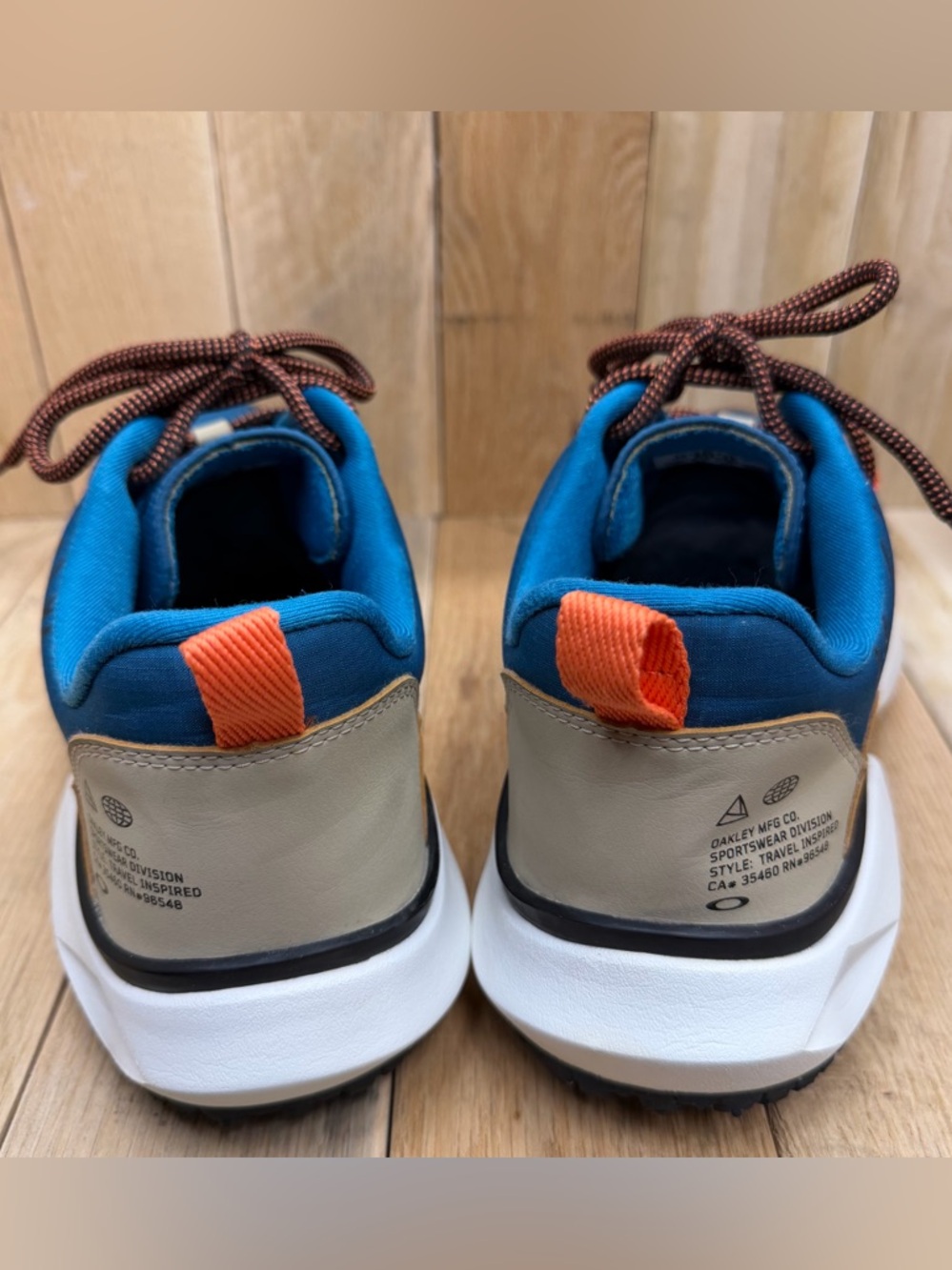 OAKLEY MADIC Blue/Orange/Tan Ripstop & Rubber Sole Hiking Tactical Shoes Size 10 - Picture 4 of 13